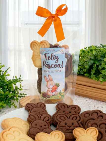 Zip carimbados - Coelho e patinha